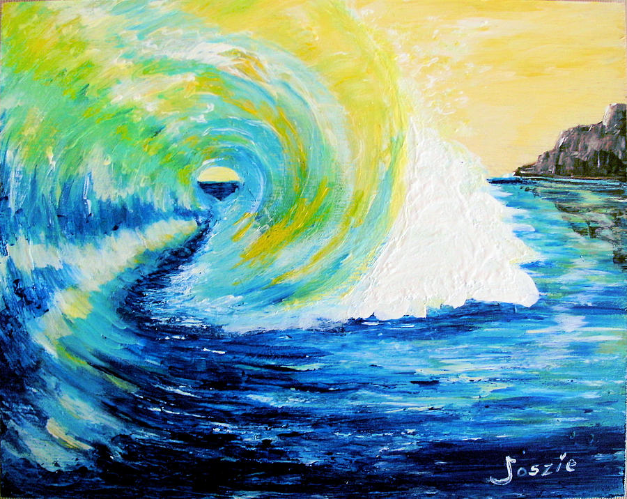 900x716 Rip Curl Painting By Just Joszie - Rip Painting