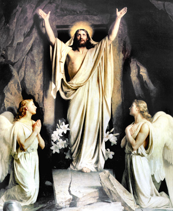 350x425 Our New Life In The Risen Christ Integrated Catholic - Risen Christ Painting