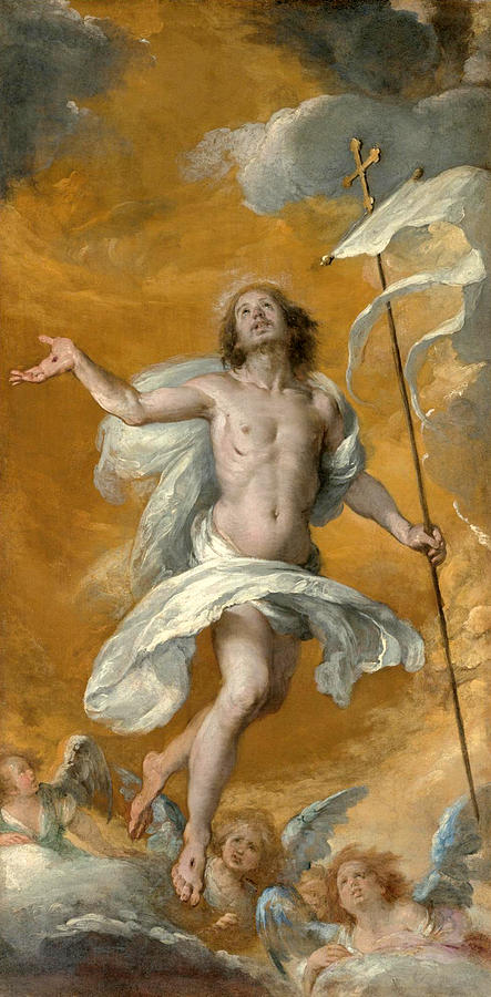 443x900 The Risen Christ Painting By Bernardo Strozzi - Risen Christ Painting