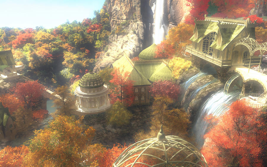 900x562 Rivendell Digital Art By Cynthia Decker - Rivendell Painting