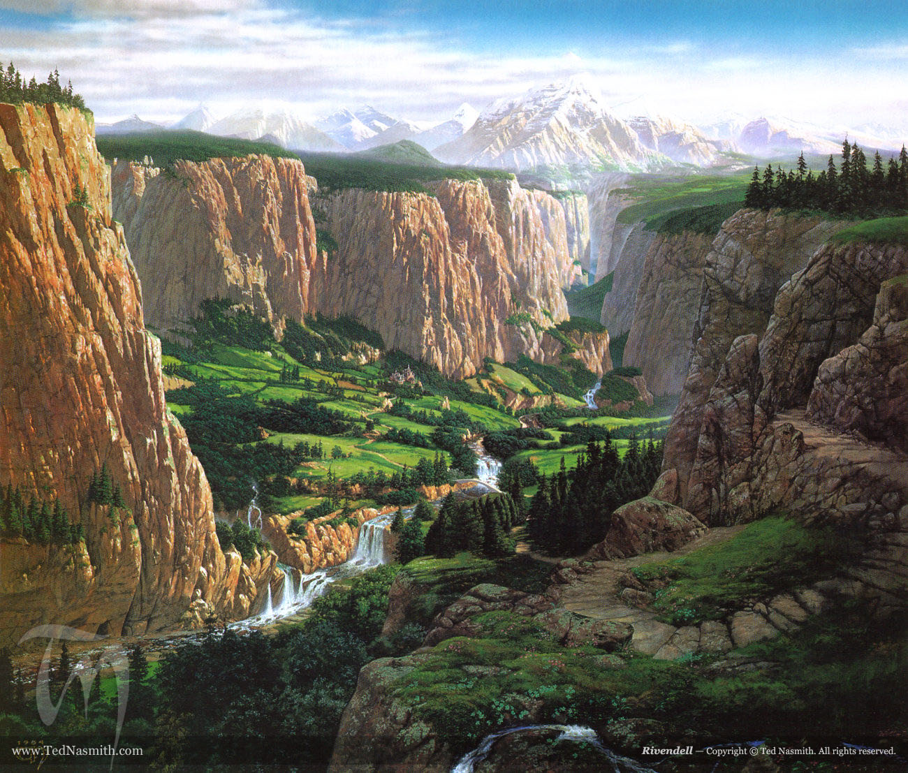 1300x1107 Rivendell Ted Nasmith - Rivendell Painting