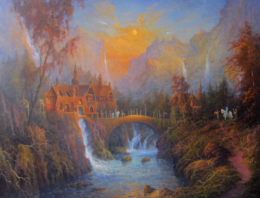 900x686 The Green Door Podcast On Twitter The Last Homely House - Rivendell Painting