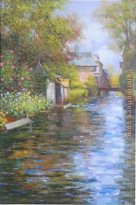 441x664 Louis Aston Knight River Bank Painting Anysize 50% Off - River Bank Painting