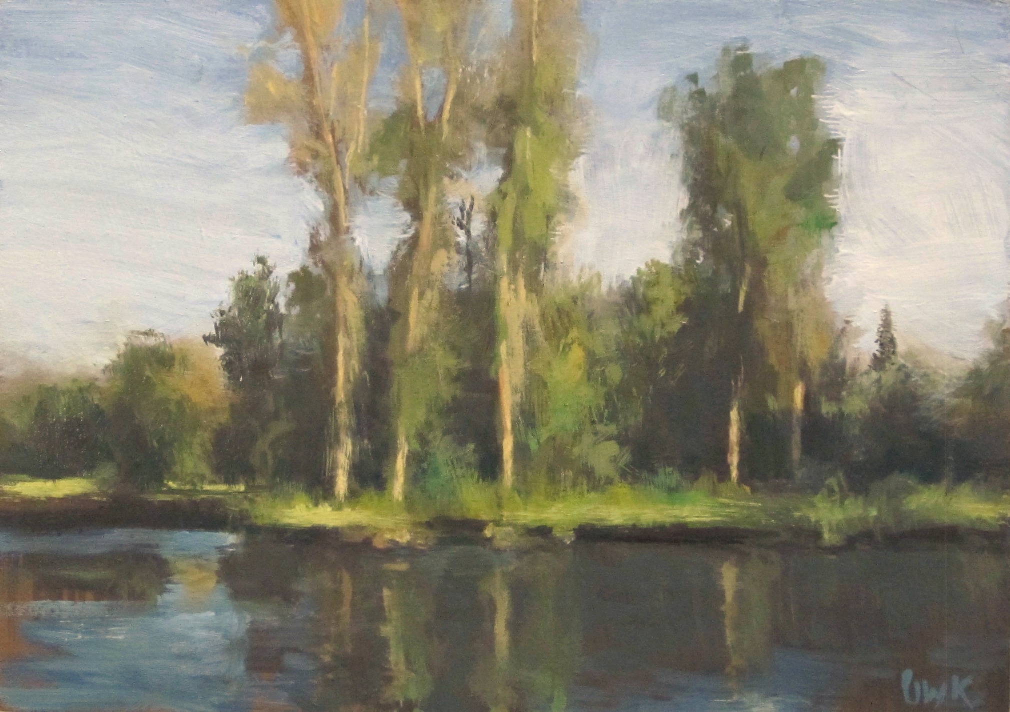 2019x1423 River Bank Daily Dose Of Painting - River Bank Painting