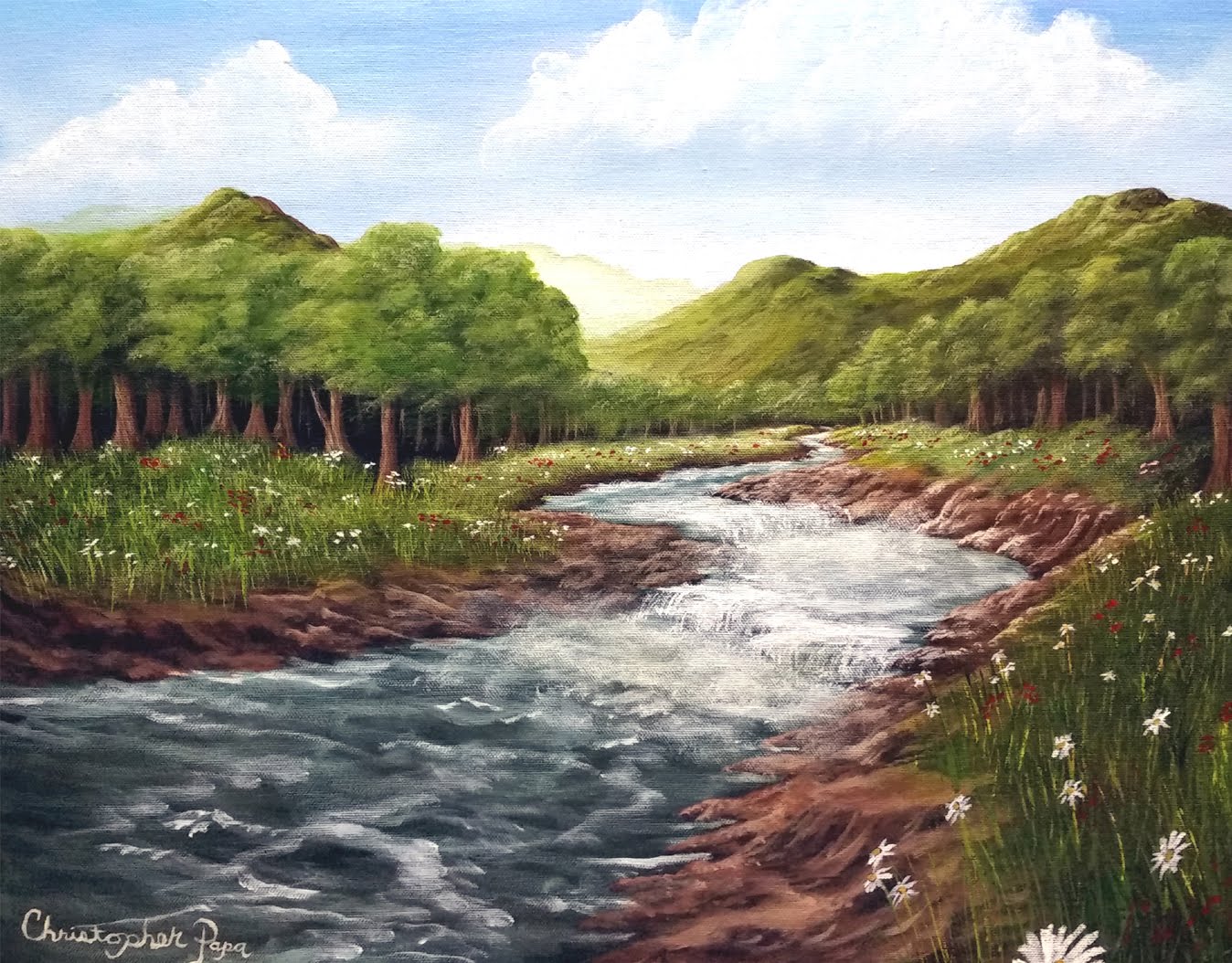1348x1054 Full Length Acrylic Painting Lesson - River Painting