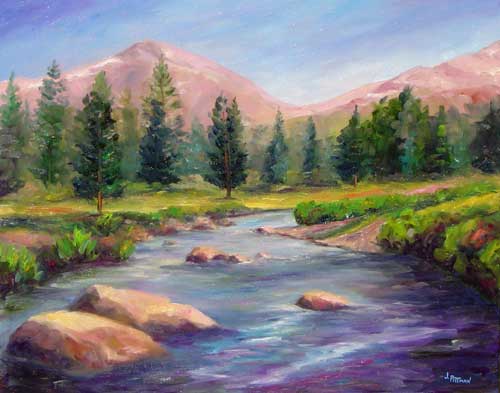 500x393 Artist Commissions By Jeff Pittman - River Painting Images