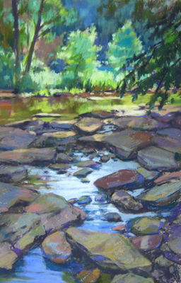 256x400 Rocky River - River Rocks For Painting