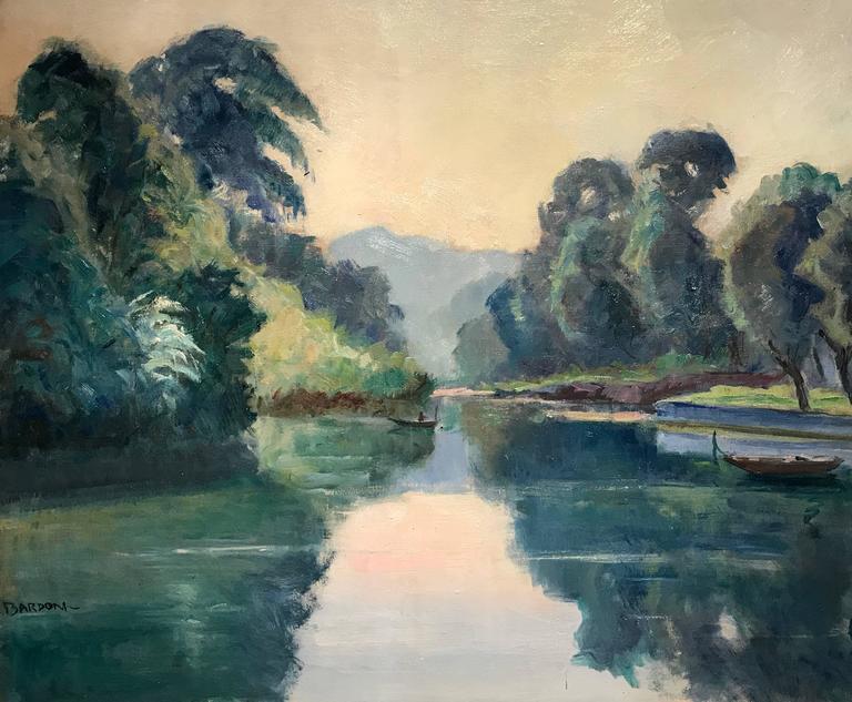 768x633 Marc Bardon - River Scene Painting