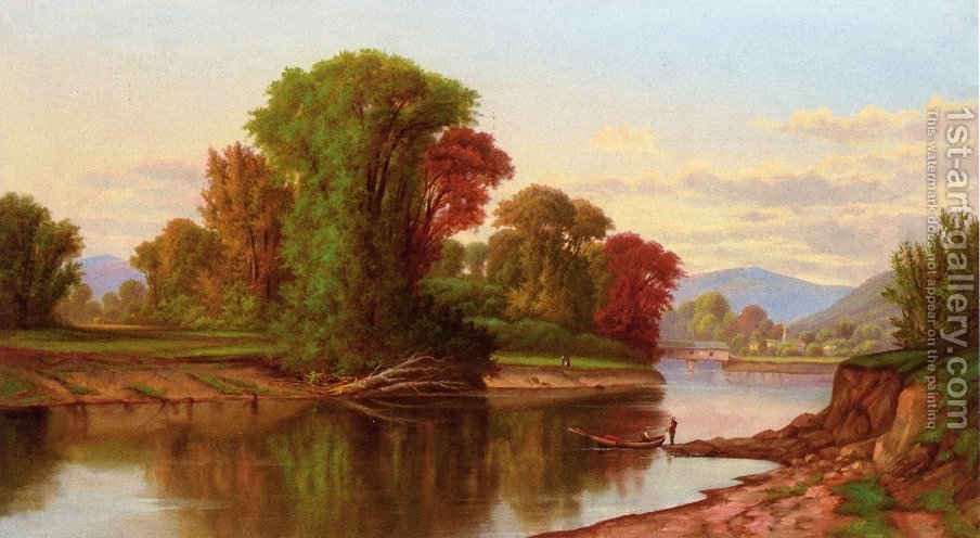 904x496 River Scene Robert Scott Duncanson Reproduction 1st Art Gallery - River Scene Painting