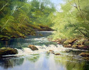 300x236 Terry Evans - River Scene Painting