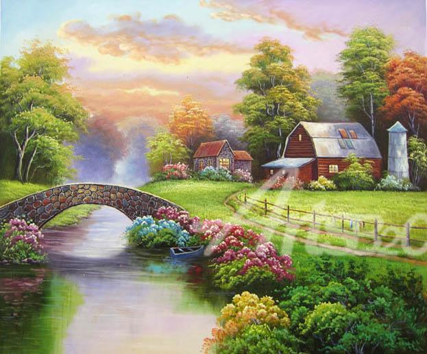 Riverside Painting at PaintingValley.com | Explore collection of ...