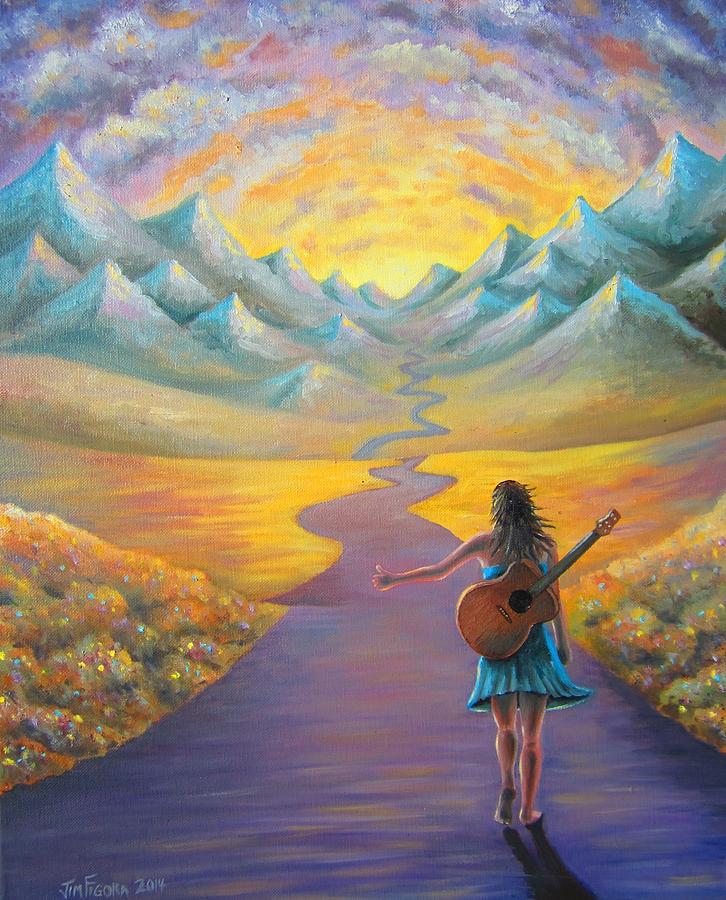 726x900 The End Of The Road Painting By Jim Figora - Road Painting