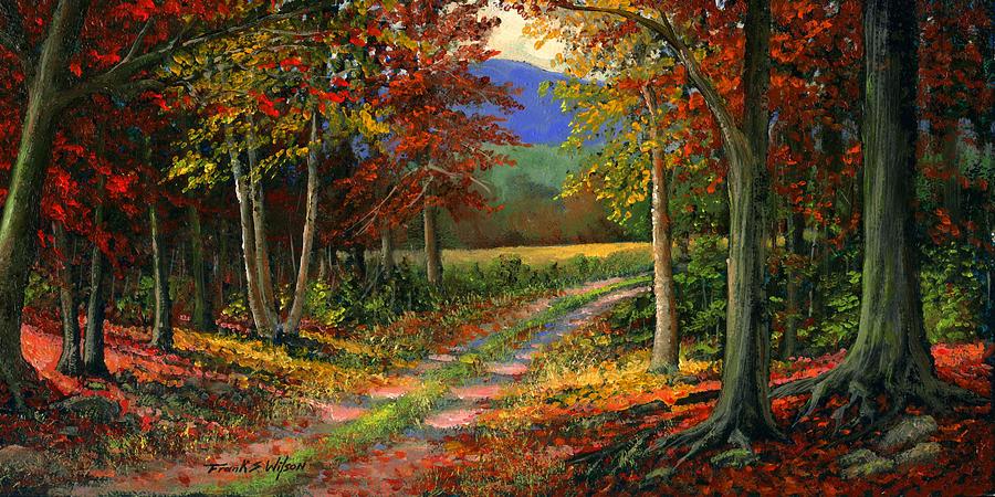 900x450 Forgotten Road Painting By Frank Wilson - Road Painting