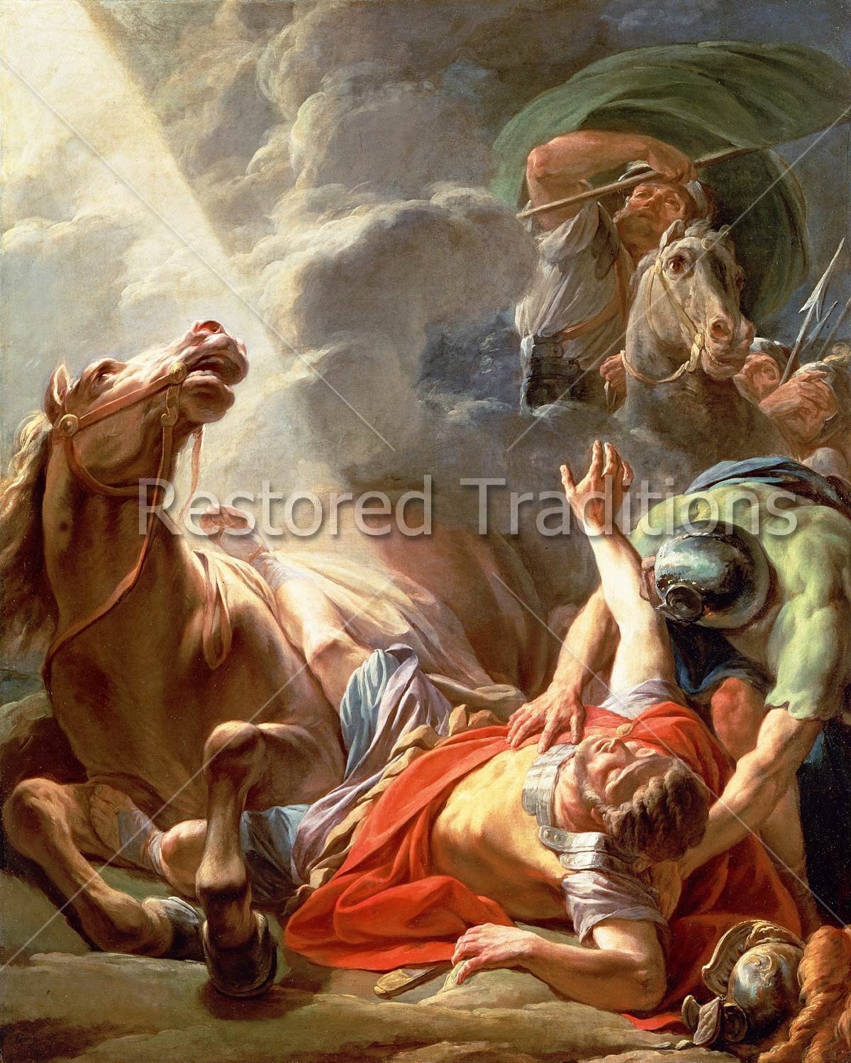 1200x1498 Nicolas Bernard Lepicie Conversion Of St. Paul In High Resolution - Road To Damascus Painting