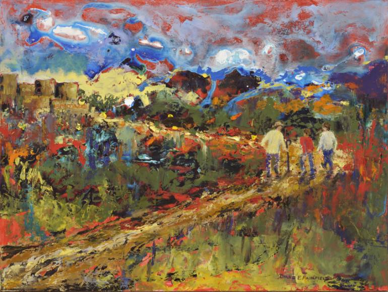 770x581 Saatchi Art Road To Emmaus Painting By Diane Fairfield - Road To Emmaus Painting