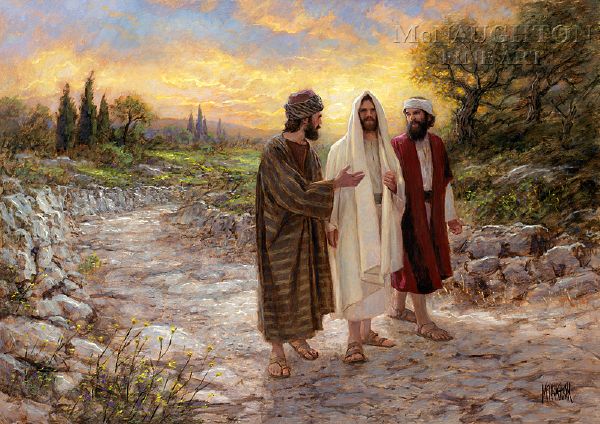 600x424 Mcnaughton Jon American Gallery - Road To Emmaus Painting Rembrandt