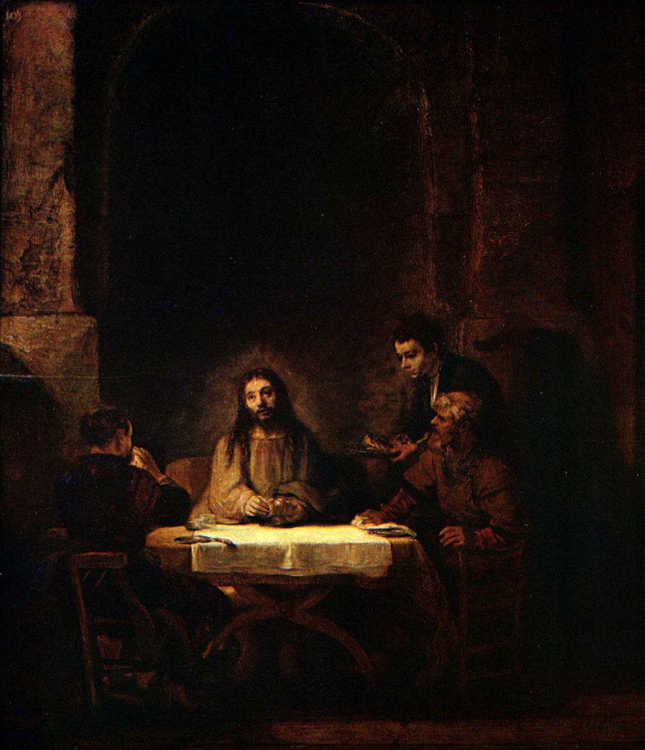 Road To Emmaus Painting Rembrandt at PaintingValley.com | Explore ...