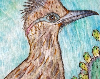 340x270 Roadrunner Painting Etsy - Roadrunner Painting