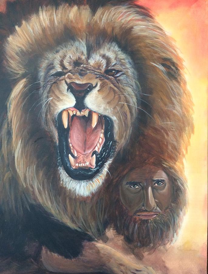 685x900 The Lion Of Judah Painting By Darlene Pyle - Roaring Lion Painting
