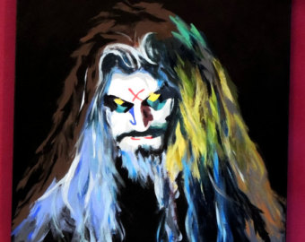 340x270 Print 8x10 Doom Head Rob Zombie 31 Richard Blake - Rob Zombie Painting