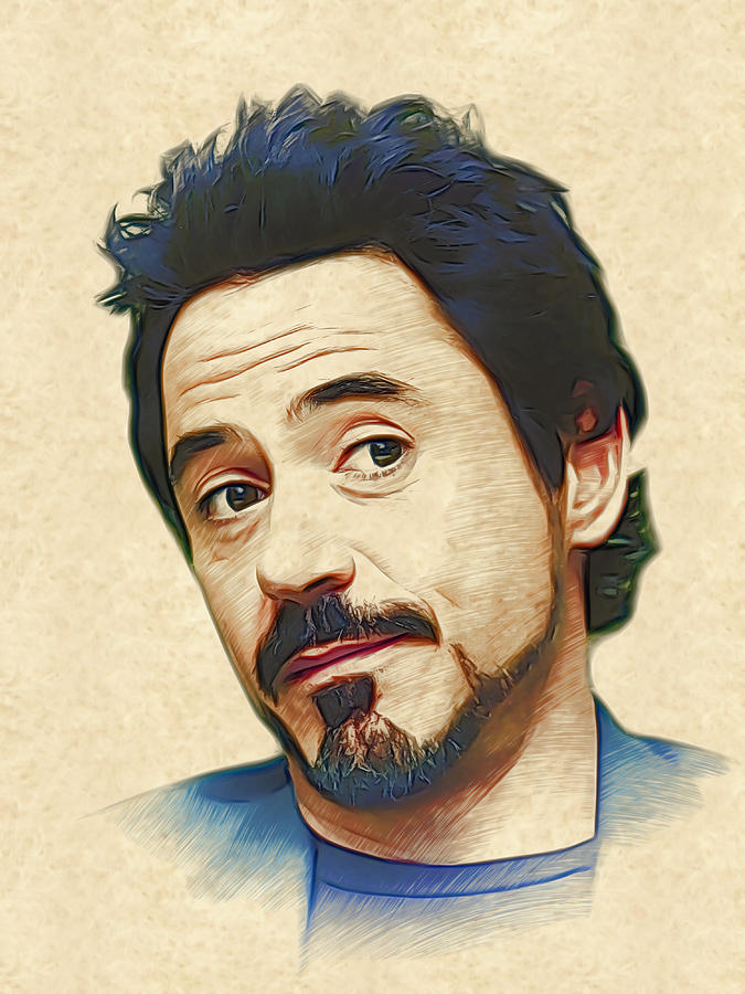 675x900 Robert Downey Jr. Digital Art By Marina Likholat - Robert Downey Jr Painting