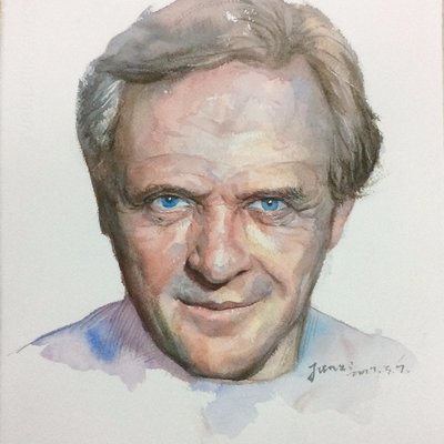 400x400 On Twitter Watercolour.robert Downey Jr Why Are You So - Robert Downey Jr Painting