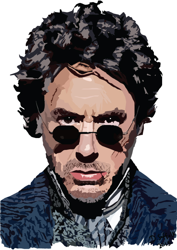 595x842 My Computer Painting Of Robert Downey Jr By Zilka1992 - Robert Downey Jr Painting