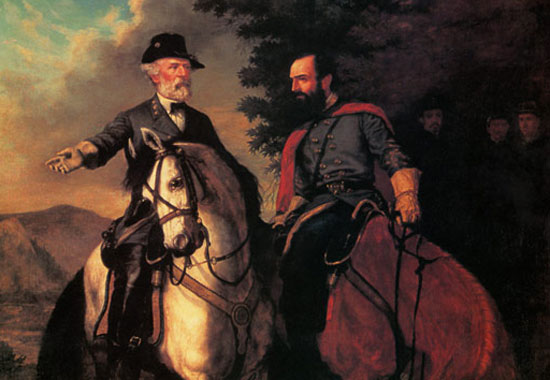 550x380 In Which We Thank Robert E. Lee, Stonewall Jackson, And Jim - Robert E Lee And Stonewall Jackson Painting