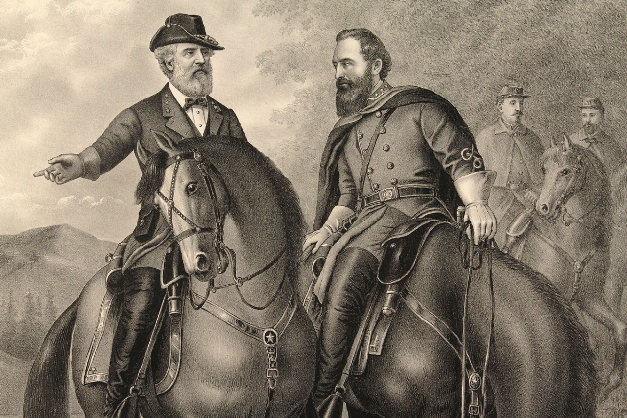 1280x853 Lot 63 Civil War Print Gen. Lee Amp Stonewall Jackson - Robert E Lee And Stonewall Jackson Painting