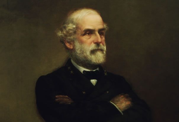 605x412 Portrait Of Robert E Lee, By John Adams Elder Confederate General - Robert E Lee Painting