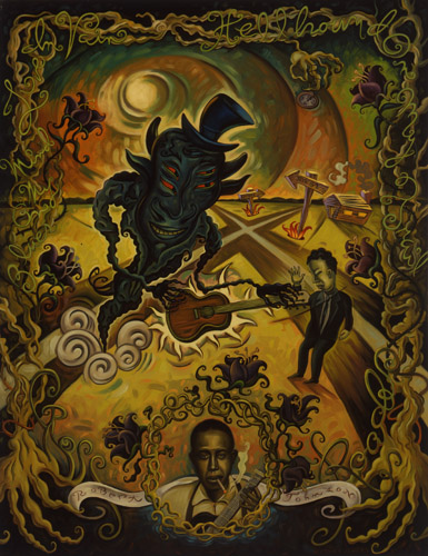 385x500 Kathy Staico Schorr - Robert Johnson Crossroads Painting