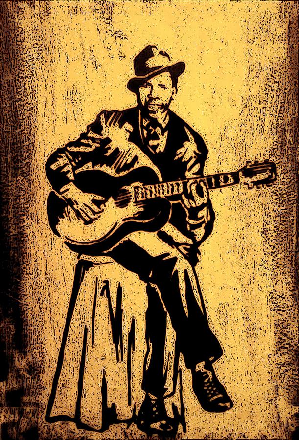 611x900 Robert Johnson Painting By Jeff Dottavio - Robert Johnson Painting