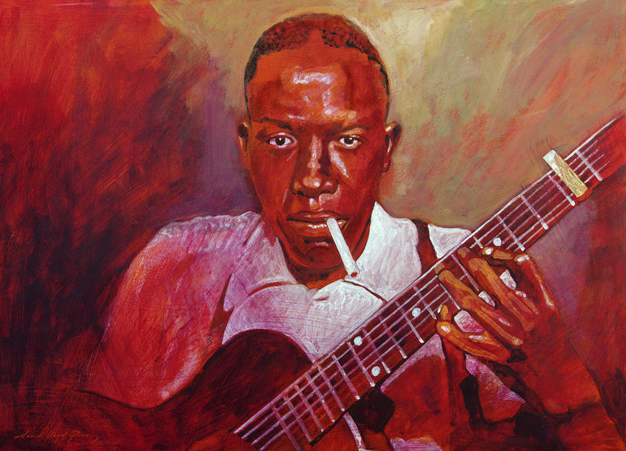 900x649 Robert Johnson Photo Booth Portrait Painting By David Lloyd Glover - Robert Johnson Painting
