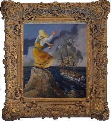 368x400 Robert Lebron Original Oil Painting The Flying Dutchman Ebay - Robert Lebron Painting