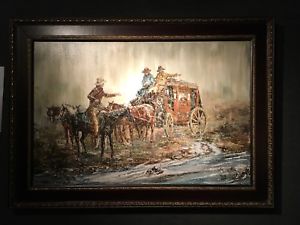 300x225 Stagecoach - Robert Lebron Painting