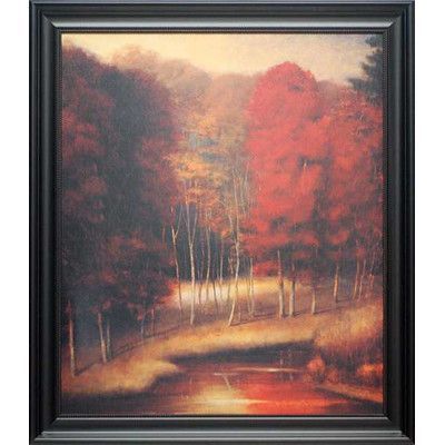 400x400 Vermilion Meadow' Framed Oil Painting Print Painting Prints - Robert Niche Painting