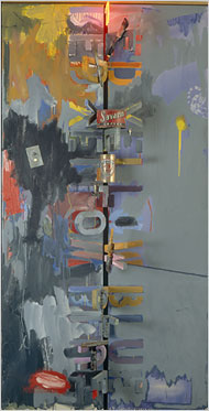 190x373 Bull's Eyes And Body Parts It's Theater, From Jasper Johns - Robert Niche Painting