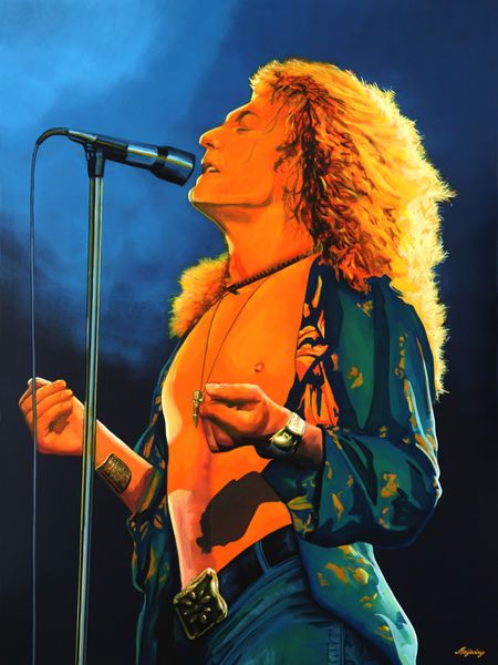 450x600 Robert Plant Painting - Robert Plant Painting