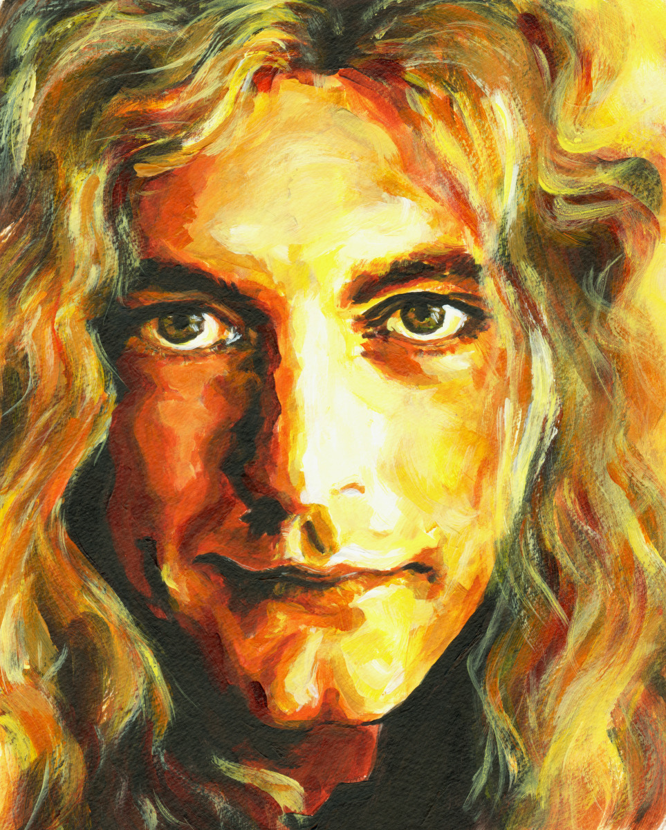 963x1200 Expressionist Acrylic Paintings Robert Plant By Tanya Filichkin - Robert Plant Painting