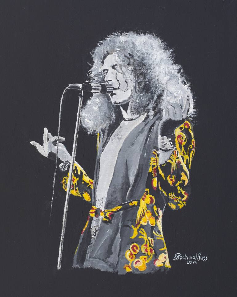 770x963 Saatchi Art Robert Plant Painting By Bruce Schmalfuss - Robert Plant Painting