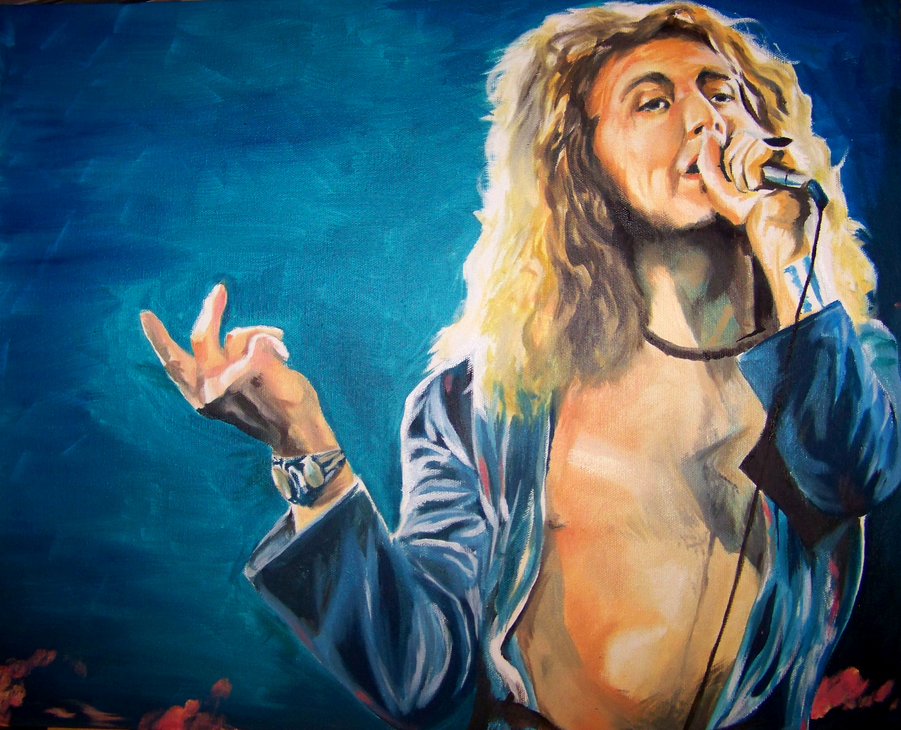 2898x2349 Robert Plant Oil Painting - Robert Plant Painting