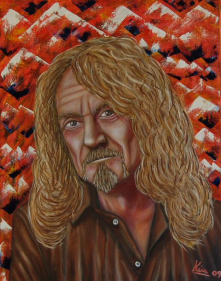 434x551 Oil Painting Gt Jelly Jelly ( Robert Plant ) - Robert Plant Painting