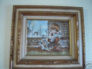300x225 Robert Scott Art Of French Boy Reading Newspaper Signed By Artist - Robert Scott Painting