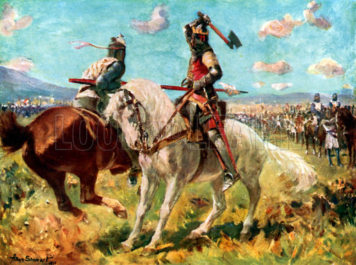 512x381 The Combat Between King Robert The Bruce And Sir Henry De Bohun - Robert The Bruce Painting
