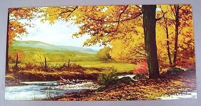 400x212 Vintage 1960's Robert Wood October Gold Pressed Board Print - Robert Wood 56 Painting