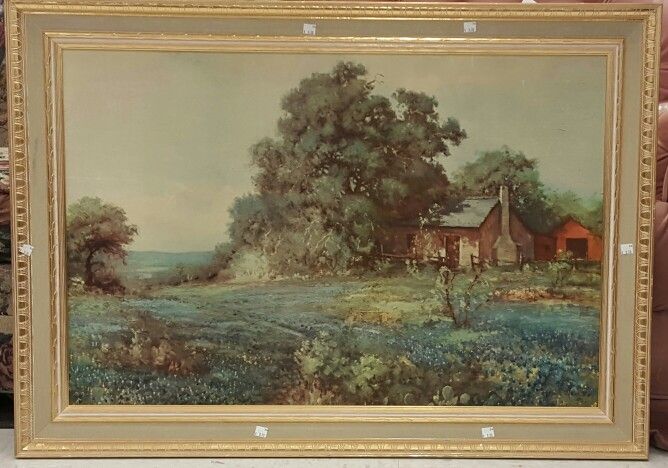 668x468 Vintage Robert Wood Framed Lithographic Print - Robert Wood 56 Painting