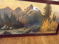 236x176 Fantastic Impressionist Mountain Landscape Oil Painting Signed - Robert Wood 56 Painting