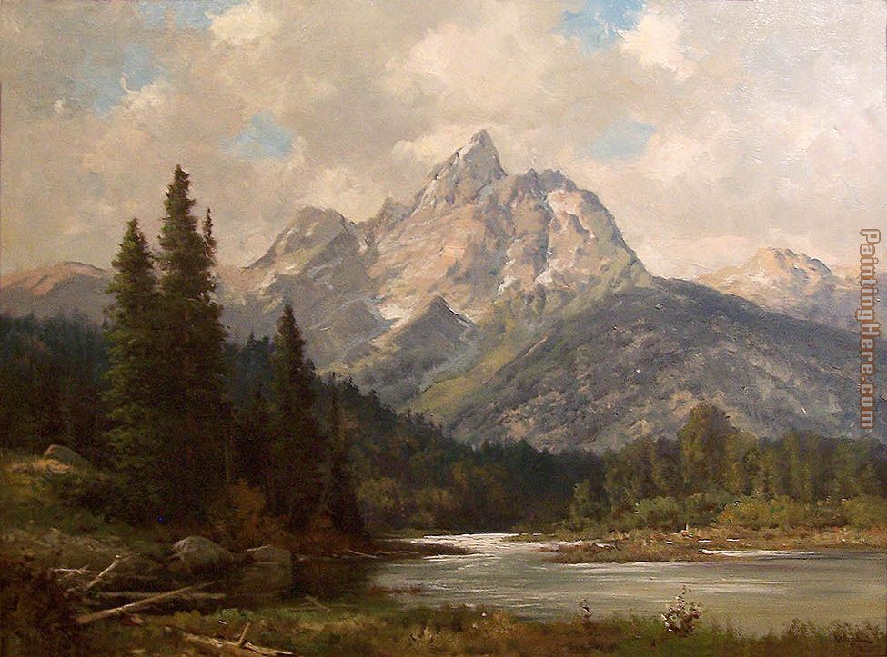 975x723 Robert Wood Grand Teton Painting Anysize 50% Off - Robert Wood Painting