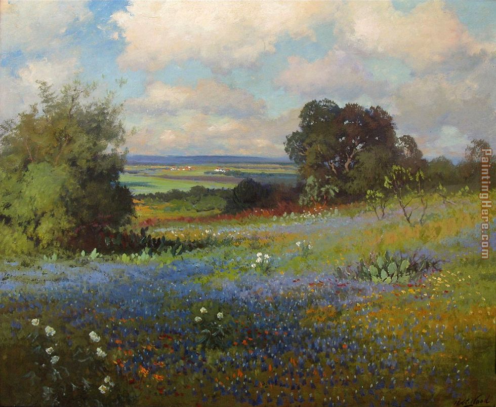 980x803 Robert Wood Texas Bluebonnets Painting Anysize 50% Off - Robert Wood Painting