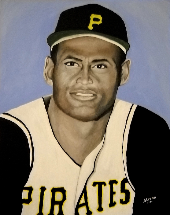 556x700 Roberto Clemente Painting By Edwin Alverio - Roberto Clemente Painting
